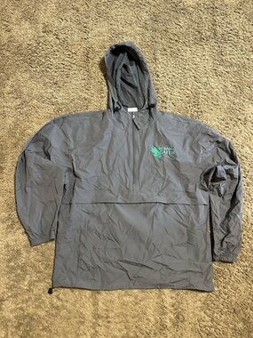 Vintage NCAA UNT University “mean green” windbreaker 00s size large